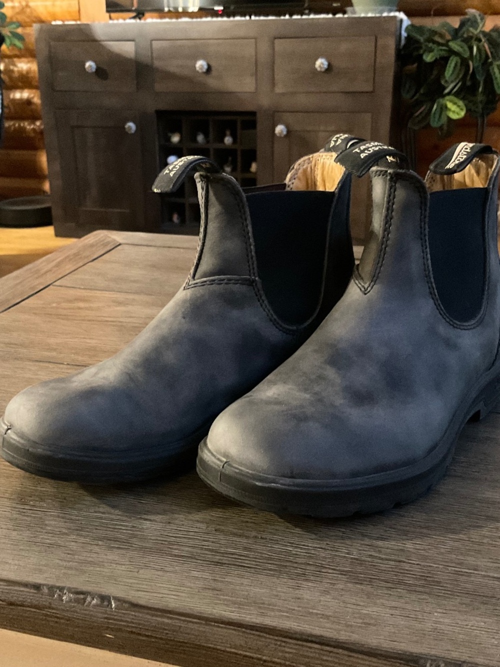 Grey Teal Blundstone Ankle Boots